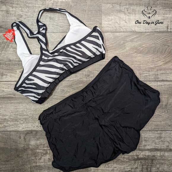 ODIJ Racerback Crop Top Boy Short Bikini Size L - Picture 3 of 3